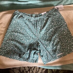 Lands' End Green Vines Print 100% Cotton High Rise Shorts Size 2X (20W-22W) NWT